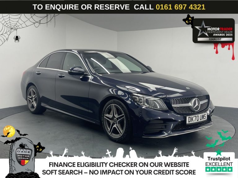 Used 2020 BLUE MERCEDES-BENZ C-CLASS Saloon 2.0 C300d AMG Line Edition (Premium Plus) Saloon 4dr Diesel G-Tronic+ Euro 6 (s/s) (245 ps) DIESEL (reg. 2020-09-02) (Automatic) for sale in Stockport