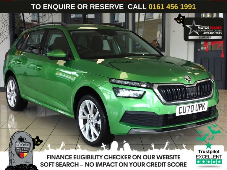 Used 2020 GREEN SKODA KAMIQ SUV 1.0 TSI SE SUV 5dr Petrol DSG Euro 6 (s/s) (115 ps) PETROL (reg. 2020-10-01) (Automatic) for sale in Stockport