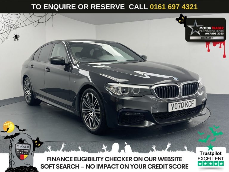 Used 2020 GREY BMW 5 SERIES Saloon 2.0 520d M Sport Saloon 4dr Diesel Auto xDrive Euro 6 (s/s) (190 ps) DIESEL (reg. 2020-09-11) (Automatic) for sale in Stockport