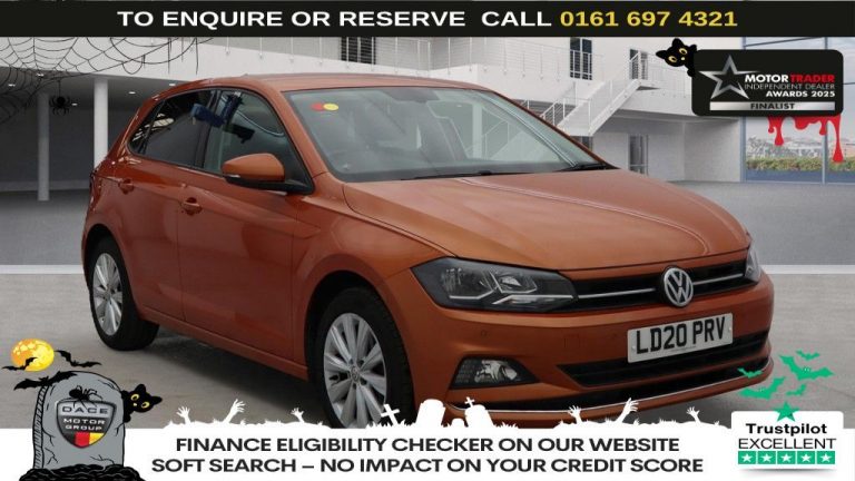Used 2020 ORANGE VOLKSWAGEN POLO Hatchback 1.0 TSI GPF SEL Hatchback 5dr Petrol DSG Euro 6 (s/s) (115 ps) PETROL (reg. 2020-03-24) (Automatic) for sale in Stockport
