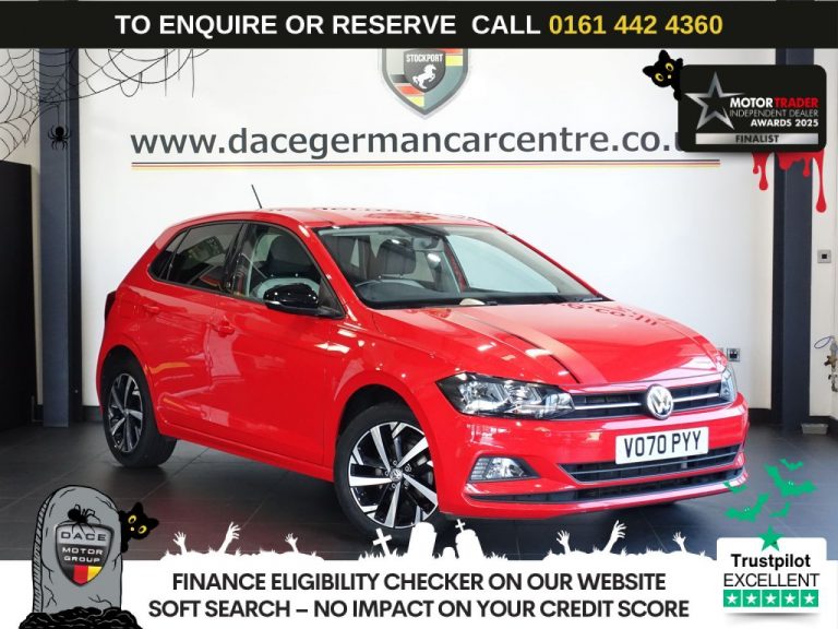 Used 2020 RED VOLKSWAGEN POLO Hatchback 1.0 TSI GPF beats Hatchback 5dr Petrol DSG Euro 6 (s/s) (95 ps) PETROL (reg. 2020-09-11) (Automatic) for sale in Stockport