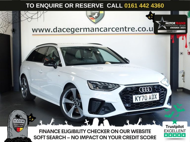 Used 2020 WHITE AUDI A4 AVANT Estate 2.0 TDI 35 Black Edition Estate 5dr Diesel S Tronic Euro 6 (s/s) (163 ps) DIESEL (reg. 2020-09-01) (Automatic) for sale in Stockport