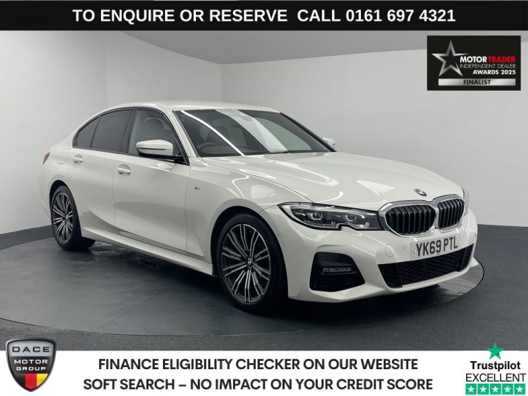 Used 2020 WHITE BMW 3 SERIES Saloon 2.0 320d M Sport Saloon 4dr Diesel Auto Euro 6 (s/s) (190 ps) DIESEL (reg. 2020-02-18) (Automatic) for sale in Stockport