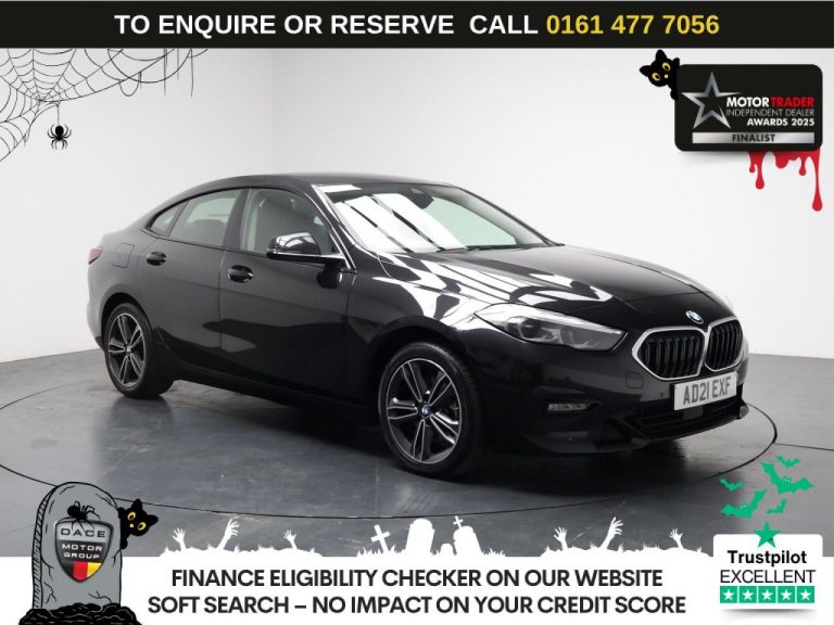 Used 2021 BLACK BMW 2 SERIES GRAN COUPE Saloon 2.0 218d Sport (LCP) Saloon 4dr Diesel Auto Euro 6 (s/s) (150 ps) DIESEL (reg. 2021-07-30) (Automatic) for sale in Stockport