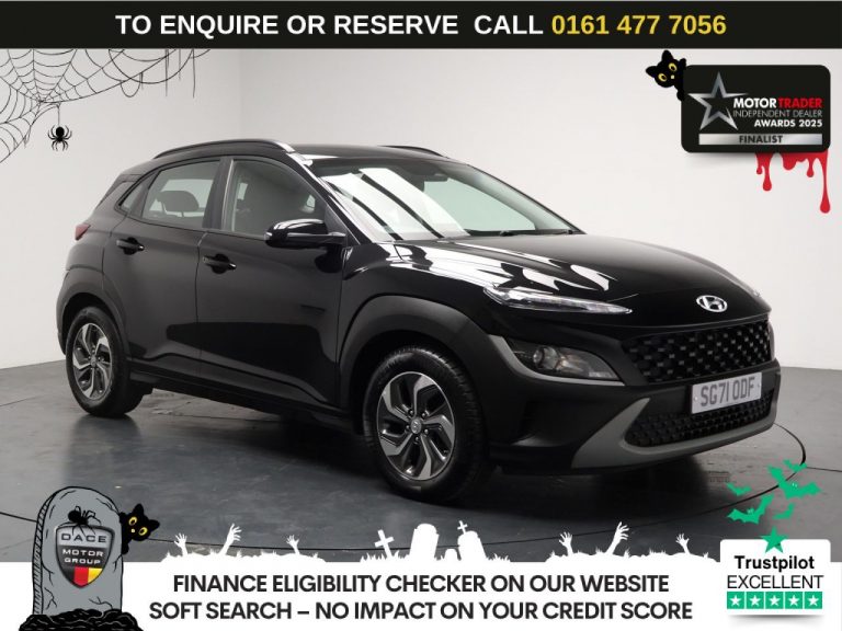 Used 2021 BLACK HYUNDAI KONA SUV 1.6 h-GDi SE Connect SUV 5dr Petrol Hybrid DCT Euro 6 (s/s) (141 ps) PETROL HYBRID (reg. 2021-09-01) (Automatic) for sale in Stockport