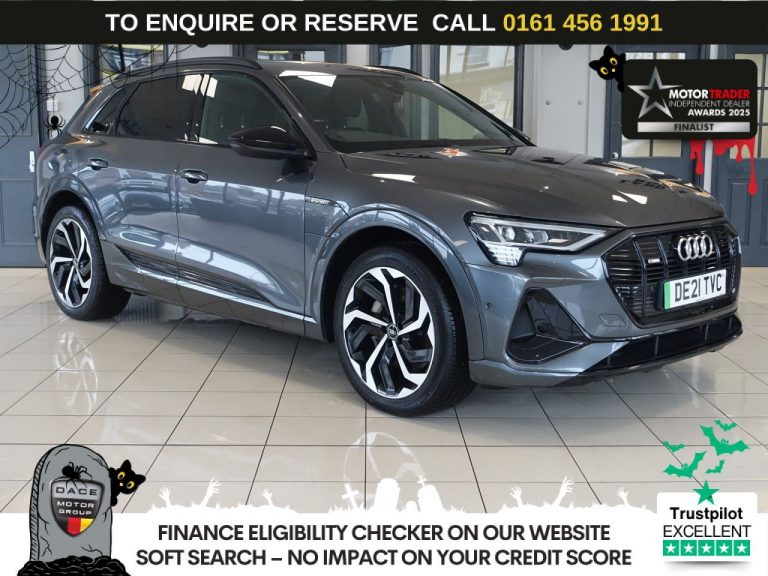 Used 2021 GREY AUDI E-TRON SUV 50 Black Edition SUV 5dr Electric Auto quattro 71.2kWh (313 ps) ELECTRIC (reg. 2021-06-03) (Automatic) for sale in Stockport