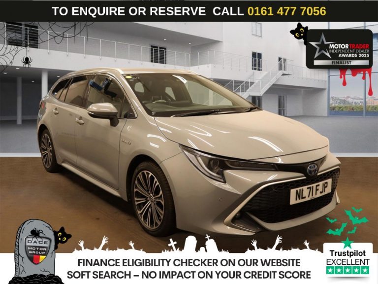 Used 2021 GREY TOYOTA COROLLA Estate 1.8 VVT-h GPF Excel Touring Sports 5dr Petrol Hybrid CVT Euro 6 (s/s) (122 ps) PETROL HYBRID (reg. 2021-09-07) (Automatic) for sale in Stockport