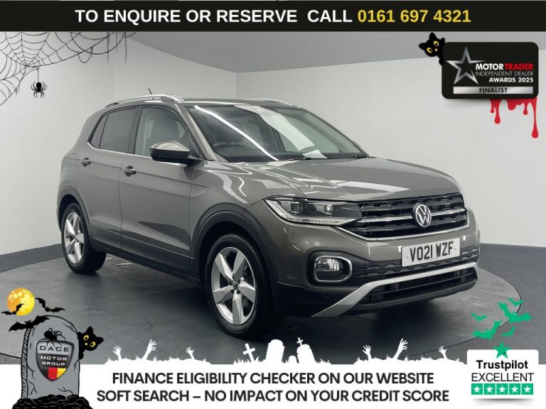 Used 2021 GREY VOLKSWAGEN T-CROSS SUV 1.0 TSI SEL SUV 5dr Petrol DSG Euro 6 (s/s) (110 ps) PETROL (reg. 2021-04-30) (Automatic) for sale in Stockport