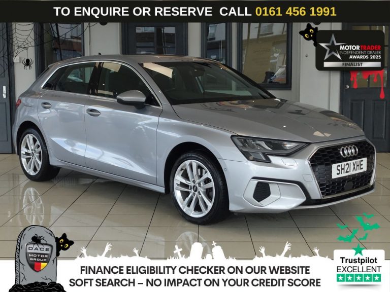 Used 2021 SILVER AUDI A3 Hatchback 1.0 TFSI 30 Sport Sportback 5dr Petrol S Tronic Euro 6 (s/s) (110 ps) PETROL (reg. 2021-06-09) (Automatic) for sale in Stockport