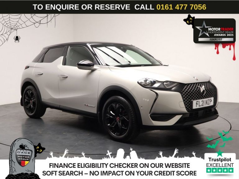 Used 2021 WHITE DS AUTOMOBILES DS 3 CROSSBACK SUV E-TENSE 50kWh Performance Line Crossback 5dr Electric Auto (136 ps) ELECTRIC (reg. 2021-08-12) (Automatic) for sale in Stockport