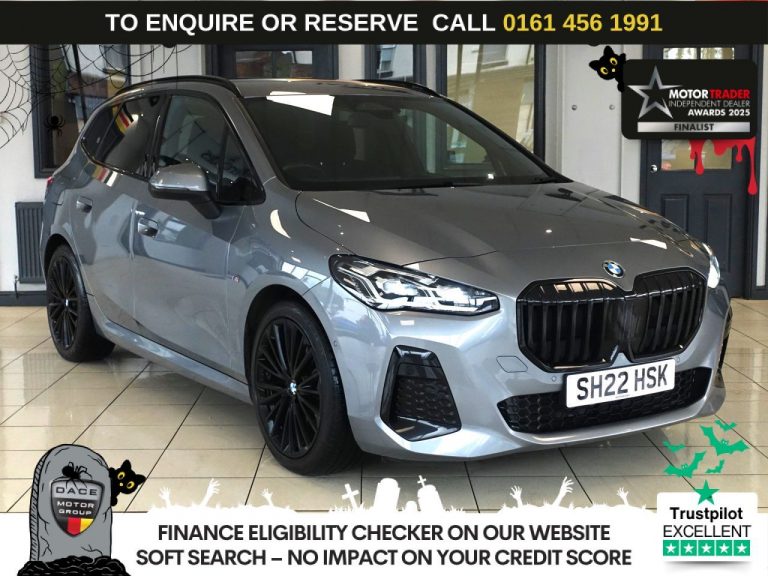 Used 2022 GREY BMW 2 SERIES ACTIVE TOURER MPV 1.5 220i MHT M Sport MPV 5dr Petrol Hybrid DCT Euro 6 (s/s) (156 ps) PETROL HYBRID (reg. 2022-08-01) (Automatic) for sale in Stockport