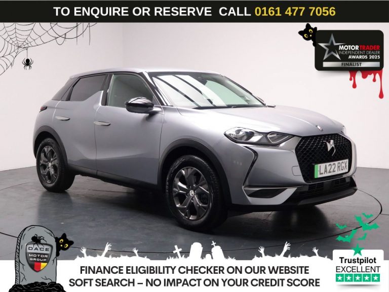 Used 2022 GREY DS AUTOMOBILES DS 3 CROSSBACK SUV E-TENSE 50kWh Bastille Crossback 5dr Electric Auto (136 ps) ELECTRIC (reg. 2022-08-15) (Automatic) for sale in Stockport