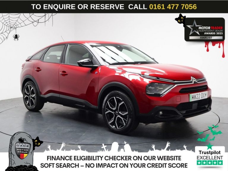 Used 2022 RED CITROEN e-C4 Hatchback 50kWh Sense Plus Hatchback 5dr Electric Auto (11kW Charger) (136 ps) ELECTRIC (reg. 2022-05-31) (Automatic) for sale in Stockport