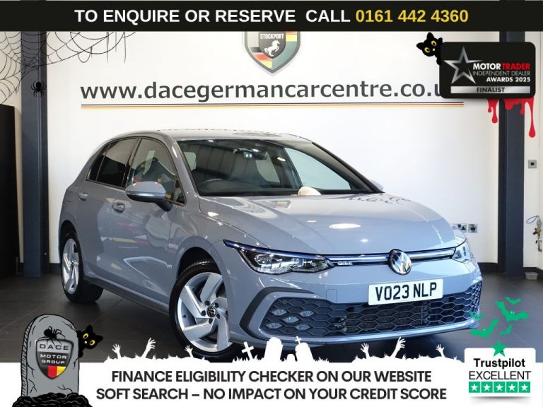 Used 2023 GREY VOLKSWAGEN GOLF Hatchback 1.4 TSI 13kWh GTE Hatchback 5dr Petrol Plug-in Hybrid DSG Euro 6 (s/s) (245 ps) PETROL PLUG-IN HYBRID (reg. 2023-03-09) (Automatic) for sale in Stockport
