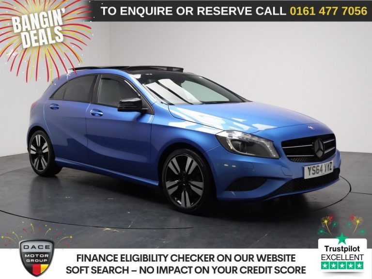 Used 2015 BLUE MERCEDES-BENZ A-CLASS Hatchback 2.1 A200 CDI Sport Hatchback 5dr Diesel 7G-DCT Euro 6 (s/s) (136 ps) DIESEL (reg. 2015-01-09) (Automatic) for sale in Stockport