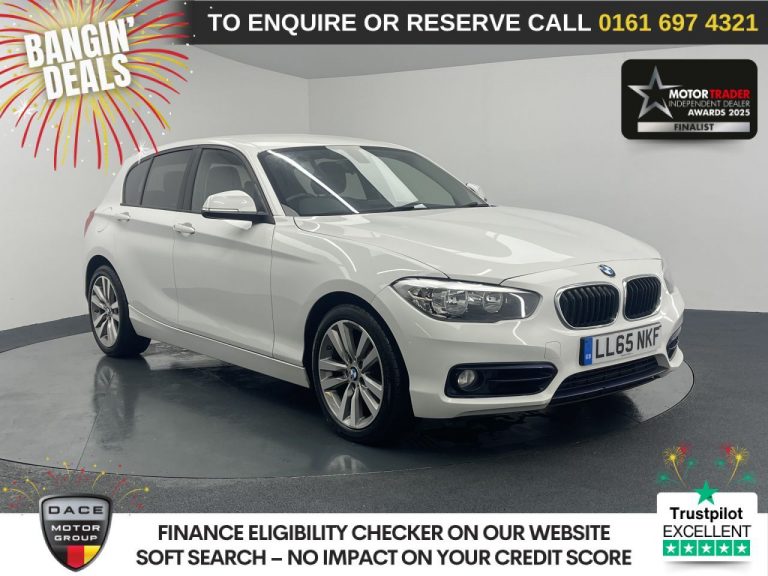 Used 2015 WHITE BMW 1 SERIES Hatchback 2.0 120d Sport Hatchback 5dr Diesel Auto Euro 6 (s/s) (190 ps) DIESEL (reg. 2015-11-18) (Automatic) for sale in Stockport