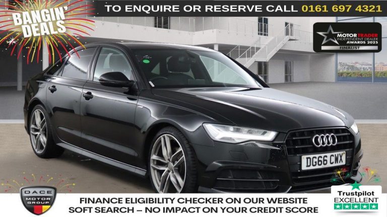 Used 2016 BLACK AUDI A6 SALOON Saloon 2.0 TDI ultra Black Edition Saloon 4dr Diesel S Tronic Euro 6 (s/s) (190 ps) DIESEL (reg. 2016-09-16) (Automatic) for sale in Stockport