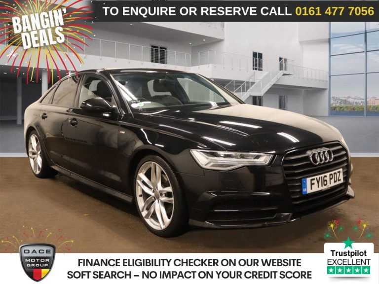 Used 2016 BLACK AUDI A6 SALOON Saloon 2.0 TDI ultra Black Edition Saloon 4dr Diesel S Tronic Euro 6 (s/s) (190 ps) DIESEL (reg. 2016-03-25) (Automatic) for sale in Stockport
