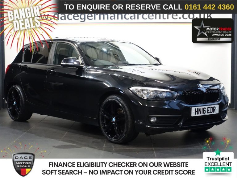 Used 2016 BLACK BMW 1 SERIES Hatchback 1.5 116d SE Hatchback 5dr Diesel Auto Euro 6 (s/s) (116 ps) DIESEL (reg. 2016-05-09) (Automatic) for sale in Stockport