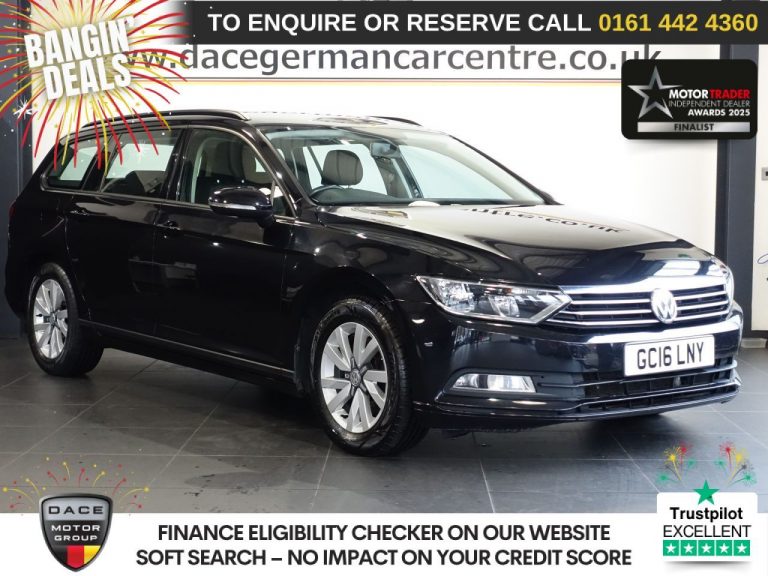 Used 2016 BLACK VOLKSWAGEN PASSAT Estate 2.0 TDI BlueMotion Tech S Estate 5dr Diesel DSG Euro 6 (s/s) (150 ps) DIESEL (reg. 2016-07-12) (Automatic) for sale in Stockport