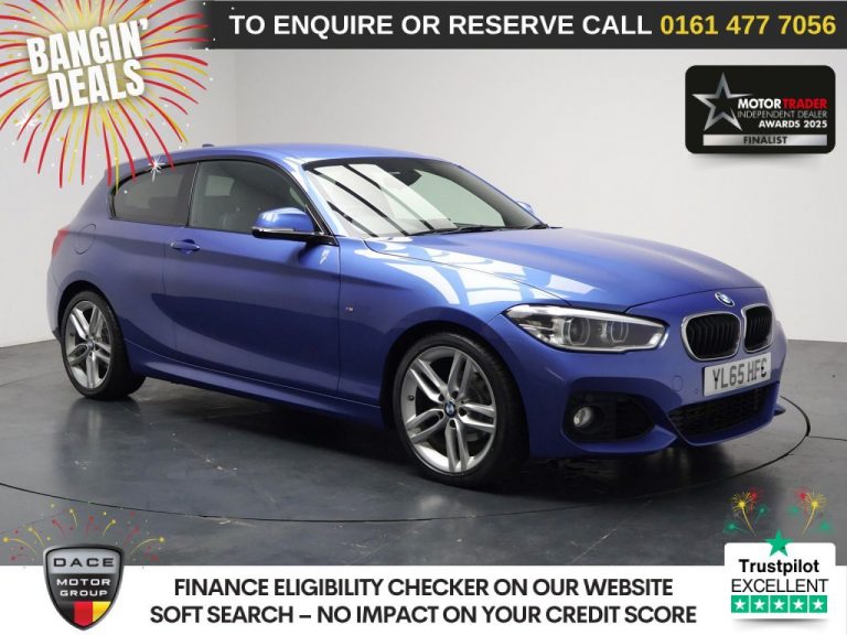 Used 2016 BLUE BMW 1 SERIES Hatchback 1.5 118i M Sport Hatchback 3dr Petrol Auto Euro 6 (s/s) (136 ps) PETROL (reg. 2016-01-27) (Automatic) for sale in Stockport