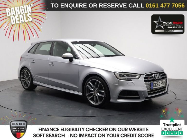 Used 2016 SILVER AUDI S3 Hatchback 2.0 TFSI Sportback 5dr Petrol S Tronic quattro Euro 6 (s/s) (310 ps) PETROL (reg. 2016-10-24) (Automatic) for sale in Stockport