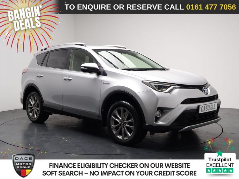 Used 2016 SILVER TOYOTA RAV4 SUV 2.5 VVT-h Excel SUV 5dr Petrol Hybrid CVT 4WD Euro 6 (s/s) (197 ps) PETROL HYBRID (reg. 2016-09-13) (Automatic) for sale in Stockport