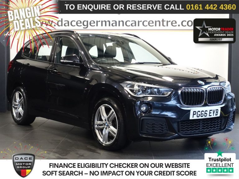 Used 2017 BLACK BMW X1 SUV 2.0 18d M Sport SUV 5dr Diesel Auto xDrive Euro 6 (s/s) (150 ps) Â£1085 EXTRAS DIESEL (reg. 2017-01-20) (Automatic) for sale in Stockport