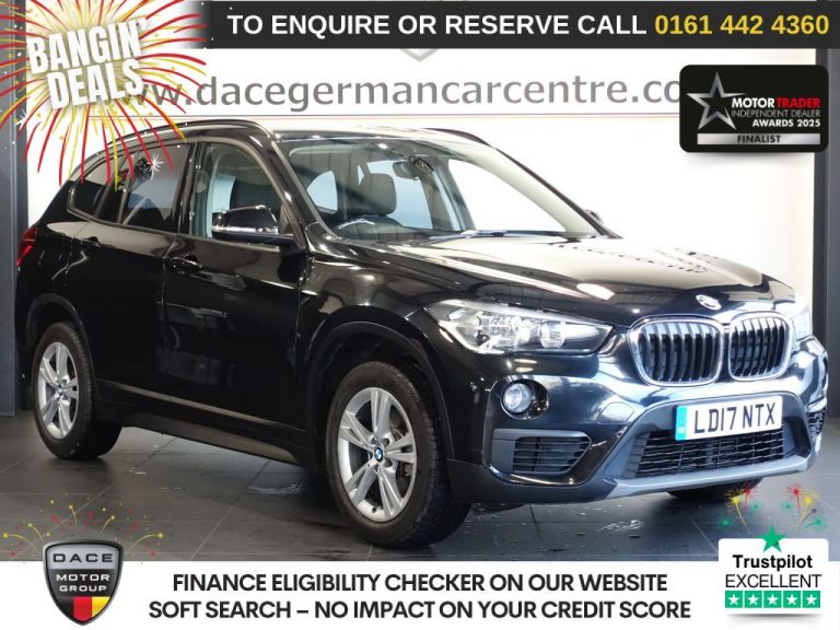 Used 2017 BLACK BMW X1 SUV 2.0 18d SE SUV 5dr Diesel Auto sDrive Euro 6 (s/s) (150 ps) DIESEL (reg. 2017-03-31) (Automatic) for sale in Stockport