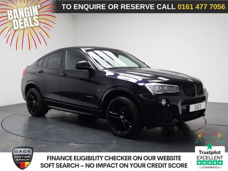 Used 2017 BLACK BMW X4 SUV 2.0 20d M Sport SUV 5dr Diesel Auto xDrive Euro 6 (s/s) (190 ps) DIESEL (reg. 2017-08-02) (Automatic) for sale in Stockport
