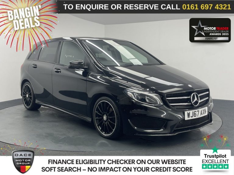 Used 2017 BLACK MERCEDES-BENZ B-CLASS MPV 1.5 B180d AMG Line (Premium) MPV 5dr Diesel 7G-DCT Euro 6 (s/s) (109 ps) DIESEL (reg. 2017-09-30) (Automatic) for sale in Stockport