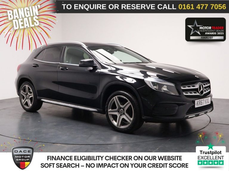 Used 2017 BLACK MERCEDES-BENZ GLA SUV 2.1 GLA200d AMG Line SUV 5dr Diesel 7G-DCT Euro 6 (s/s) (136 ps) DIESEL (reg. 2017-10-27) (Automatic) for sale in Stockport