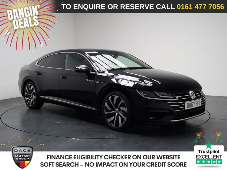 Used 2017 BLACK VOLKSWAGEN ARTEON Hatchback 2.0 TSI R-Line Fastback 5dr Petrol DSG Euro 6 (s/s) (190 ps) PETROL (reg. 2017-09-06) (Automatic) for sale in Stockport
