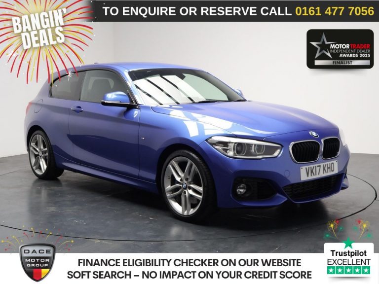 Used 2017 BLUE BMW 1 SERIES Hatchback 1.5 118i M Sport Hatchback 3dr Petrol Auto Euro 6 (s/s) (136 ps) PETROL (reg. 2017-03-31) (Automatic) for sale in Stockport