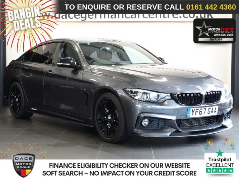 Used 2017 GREY BMW 4 SERIES GRAN COUPE Hatchback 2.0 420d M Sport Hatchback 5dr Diesel Auto Euro 6 (s/s) (190 ps) DIESEL (reg. 2017-11-28) (Automatic) for sale in Stockport