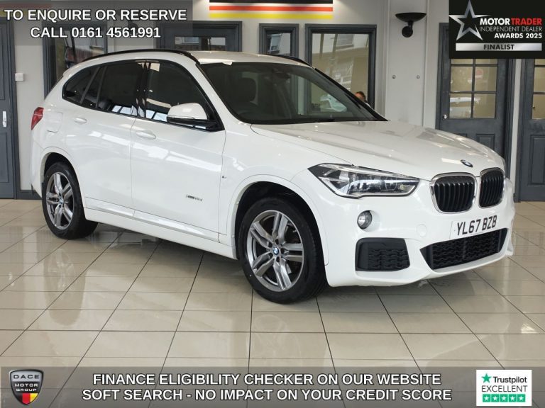 Used 2017 WHITE BMW X1 SUV 2.0 18d M Sport SUV 5dr Diesel Auto xDrive Euro 6 (s/s) (150 ps) DIESEL (reg. 2017-12-28) (Automatic) for sale in Stockport
