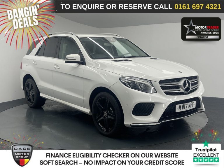 Used 2017 WHITE MERCEDES-BENZ GLE SUV 2.1 GLE250d AMG Line SUV 5dr Diesel G-Tronic 4MATIC Euro 6 (s/s) (204 ps) DIESEL (reg. 2017-05-31) (Automatic) for sale in Stockport