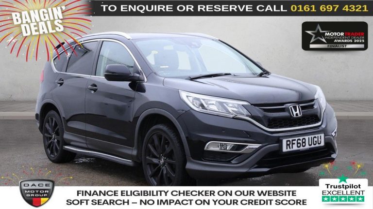 Used 2018 BLACK HONDA CR-V SUV 2.0 i-VTEC SE Plus Navi SUV 5dr Petrol Auto 4WD Euro 6 (155 ps) PETROL (reg. 2018-12-07) (Automatic) for sale in Stockport