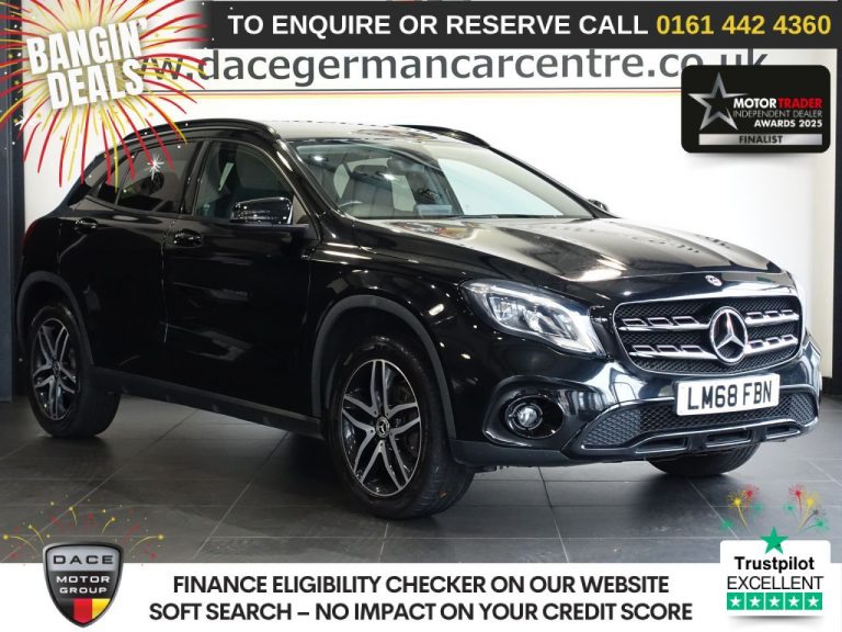 Used 2018 BLACK MERCEDES-BENZ GLA SUV 1.6 GLA180 Urban Edition SUV 5dr Petrol 7G-DCT Euro 6 (s/s) (122 ps) PETROL (reg. 2018-10-31) (Automatic) for sale in Stockport