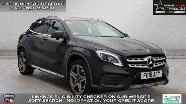 Used 2018 BLACK MERCEDES-BENZ GLA SUV 2.0 GLA250 AMG Line (Premium Plus) SUV 5dr Petrol 7G-DCT 4MATIC Euro 6 (s/s) (211 ps) PETROL (reg. 2018-03-01) (Automatic) for sale in Stockport