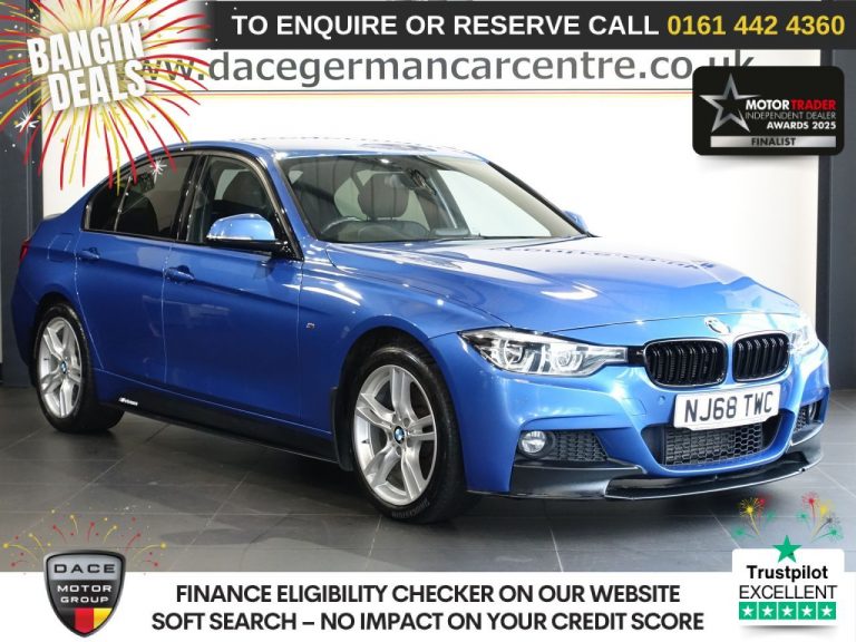 Used 2018 BLUE BMW 3 SERIES Saloon 3.0 330d M Sport Saloon 4dr Diesel Auto xDrive Euro 6 (s/s) (258 ps) DIESEL (reg. 2018-09-02) (Automatic) for sale in Stockport