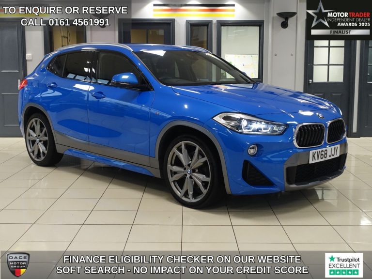 Used 2018 BLUE BMW X2 SUV 2.0 20i M Sport X SUV 5dr Petrol DCT sDrive Euro 6 (s/s) (192 ps) PETROL (reg. 2018-09-28) (Automatic) for sale in Stockport