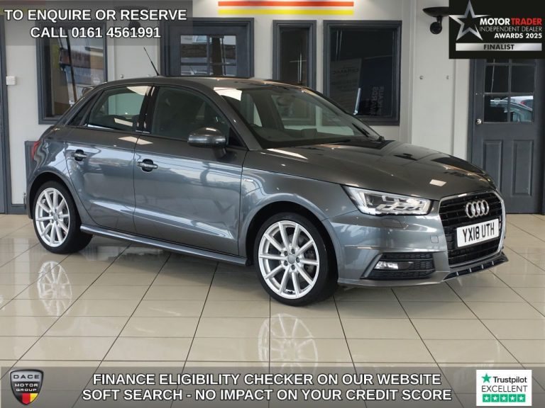 Used 2018 GREY AUDI A1 Hatchback 1.4 TFSI S line Sportback 5dr Petrol S Tronic Euro 6 (s/s) (Nav) (125 ps) PETROL (reg. 2018-05-18) (Automatic) for sale in Stockport
