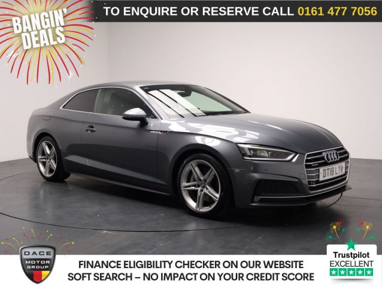 Used 2018 GREY AUDI A5 Coupe 2.0 TFSI S line Coupe 2dr Petrol S Tronic quattro Euro 6 (s/s) (252 ps) PETROL (reg. 2018-07-31) (Automatic) for sale in Stockport