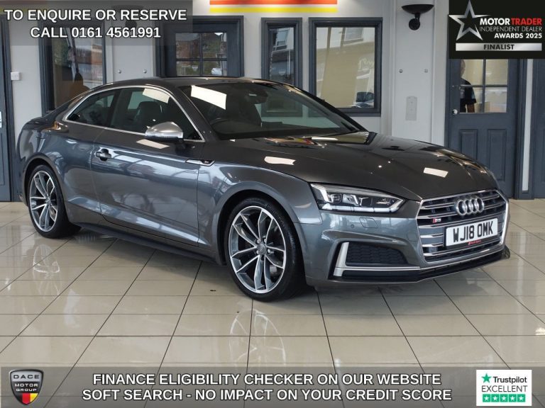 Used 2018 GREY AUDI S5 Coupe 3.0 TFSI V6 Coupe 2dr Petrol Tiptronic quattro Euro 6 (s/s) (354 ps) PETROL (reg. 2018-03-07) (Automatic) for sale in Stockport