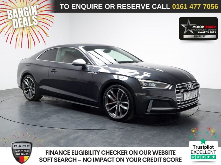 Used 2018 GREY AUDI S5 Coupe 3.0 TFSI V6 Coupe 2dr Petrol Tiptronic quattro Euro 6 (s/s) (354 ps) PETROL (reg. 2018-07-12) (Automatic) for sale in Stockport
