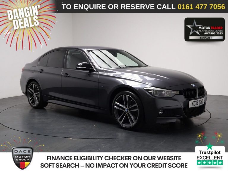 Used 2018 GREY BMW 3 SERIES Saloon 2.0 320d M Sport Shadow Edition Saloon 4dr Diesel Auto xDrive Euro 6 (s/s) (190 ps) DIESEL (reg. 2018-04-25) (Automatic) for sale in Stockport