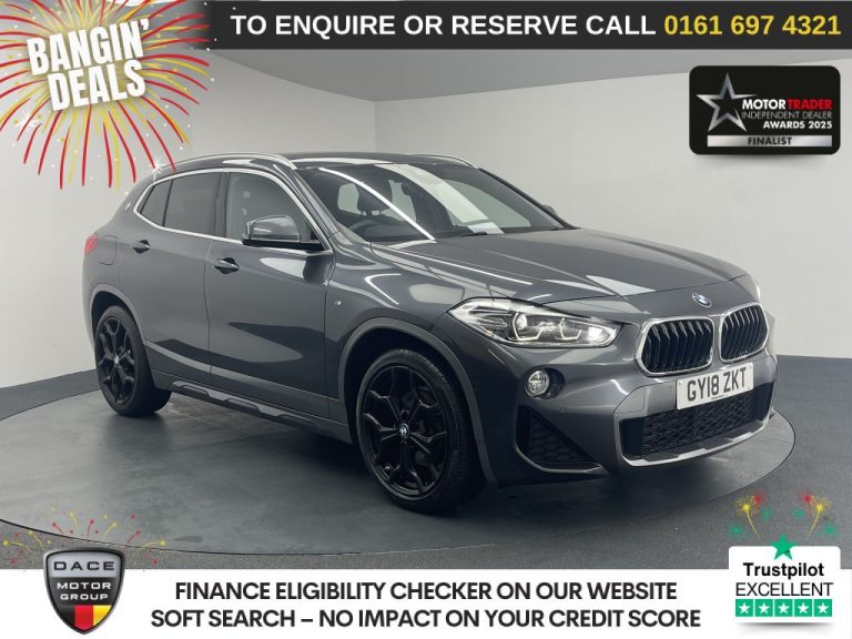 Used 2018 GREY BMW X2 SUV 2.0 18d M Sport X SUV 5dr Diesel Auto sDrive Euro 6 (s/s) (150 ps) DIESEL (reg. 2018-07-12) (Automatic) for sale in Stockport