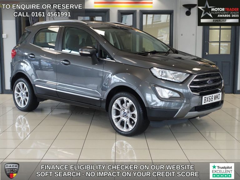 Used 2018 GREY FORD ECOSPORT SUV 1.0T EcoBoost GPF Titanium SUV 5dr Petrol Auto Euro 6 (s/s) (125 ps) PETROL (reg. 2018-11-29) (Automatic) for sale in Stockport