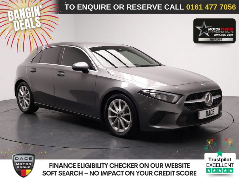 Used 2018 GREY MERCEDES-BENZ A-CLASS Hatchback 1.3 A200 Sport (Executive) Hatchback 5dr Petrol 7G-DCT Euro 6 (s/s) (163 ps) PETROL (reg. 2018-10-16) (Automatic) for sale in Stockport